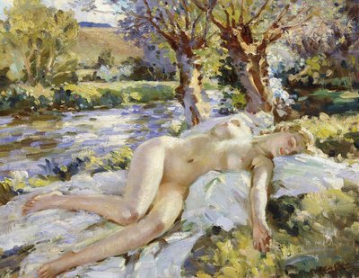 Zomer aan de Avon door Wilfred Gabriel de Glehn