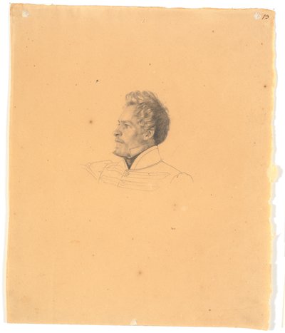 Portret van medailleur Christen Christensen door Wilhelm Bendz