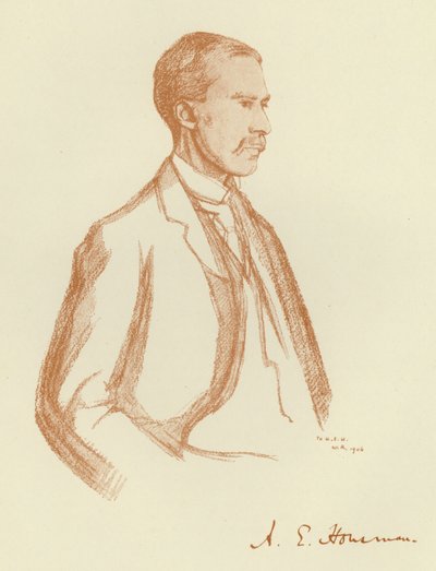 A E Housman, portret door William (after) Rothenstein