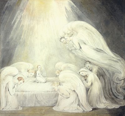 Het Kind Jezus Zegt Zijn Gebeden, ca.1805 door William Blake