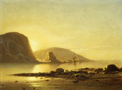 Zonsopgang in de baai door William Bradford