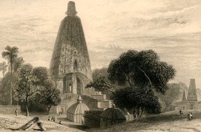 Grote Tempel in Bode Gyah, 1835 door William Daniell