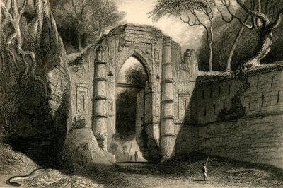 Kutnallewe Poort, Gour, 1835 door William Daniell