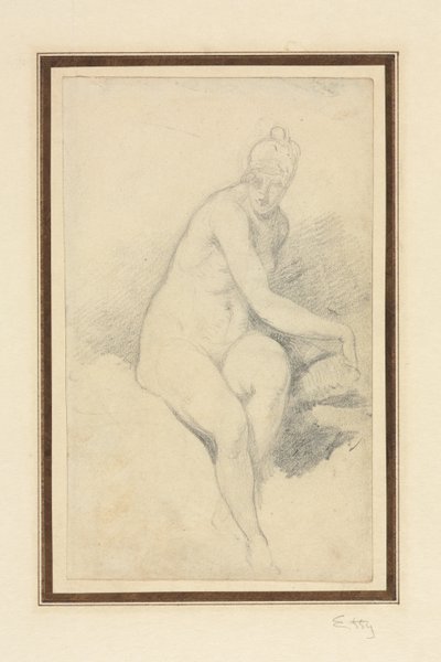 Zittende Naakt door William Etty