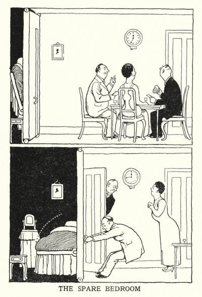 De logeerkamer door William Heath Robinson