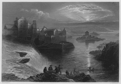 Ballyshannon (gravure) door William Henry (after) Bartlett