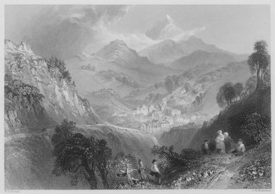 Enniskerry, nabij Dublin (gravure) door William Henry (after) Bartlett