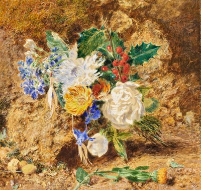 Winterbloemen, c.1850 door William Henry Hunt