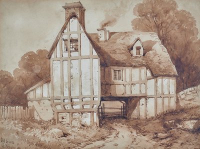 Oude huizen in Penshurst, Kent door William Henry Stothard