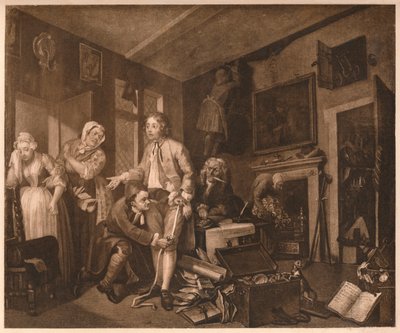 A Rakes Progress, scène I door William Hogarth