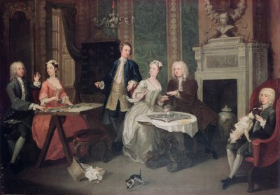 Familiefeest door William Hogarth