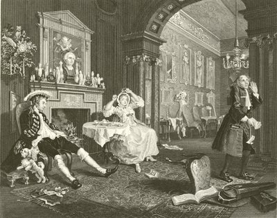 Huwelijk A La Mode door William Hogarth