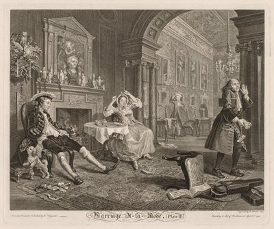 Marriage à la Mode: Plaat II, 1745 door William Hogarth