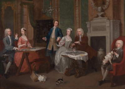 Portret van een Familie door William Hogarth