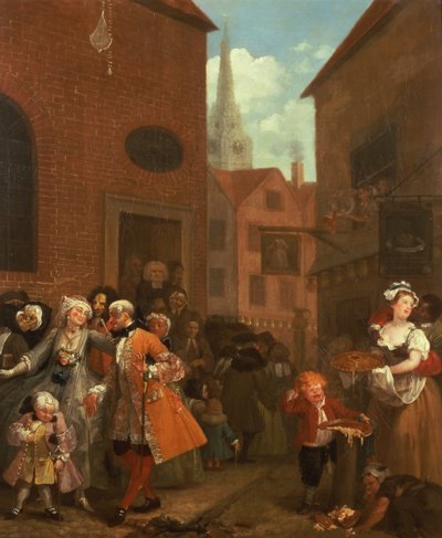 De vier tijden van de dag: middag door William Hogarth