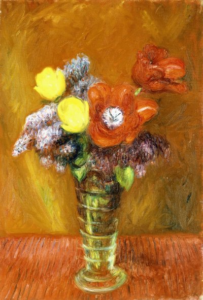 Seringen en Tulpen door William James Glackens