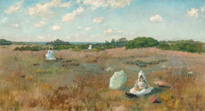 Herfstbloemen verzamelen door William Merritt Chase