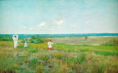 Dichtbij het strand, Shinnecock door William Merritt Chase