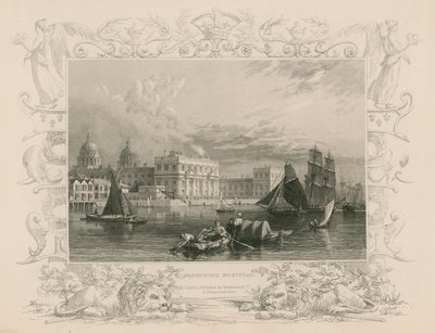 Greenwich Hospital, Londen door William Tombleson