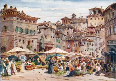 Perugia. Het Piazza Garibaldi door William Wiehe Collins