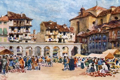 Segovia, Plaza Mayor door William Wiehe Collins