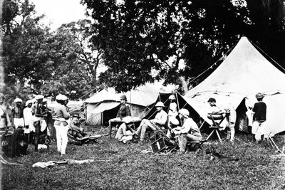 Brits Indisch Legerkamp, ca. 1860s door Willoughby Wallace Hooper