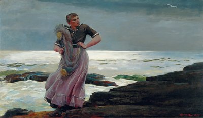 Een licht op zee, 1897 door Winslow Homer