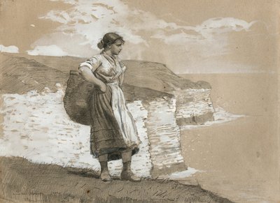 Flamborough Head, Engeland door Winslow Homer