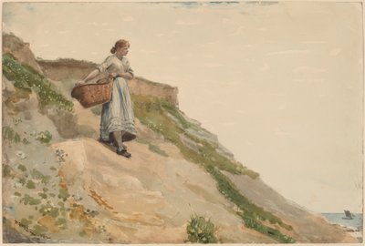 Meisje met een Mand door Winslow Homer