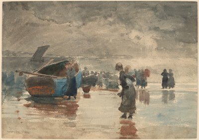 Op het Zand door Winslow Homer