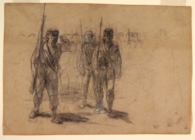 Soldaten die Oefenen door Winslow Homer