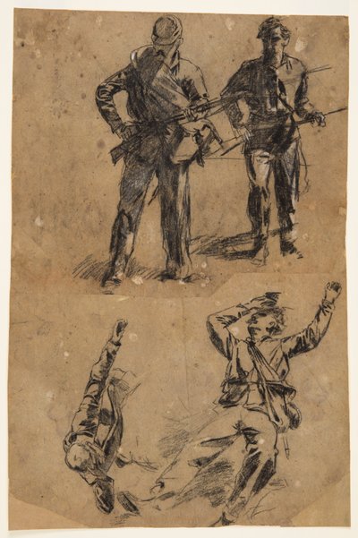 Studies van soldaten door Winslow Homer