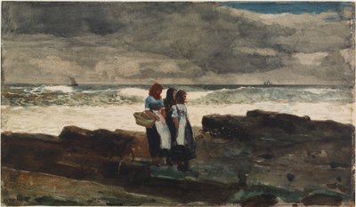 Zon en Wolken door Winslow Homer