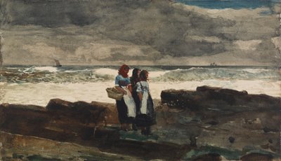 Zon en Wolken door Winslow Homer