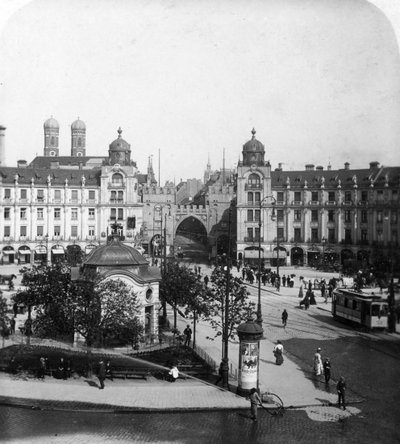 Karlsplatz, München, Duitsland, ca. 1900s door Wurthle and Sons