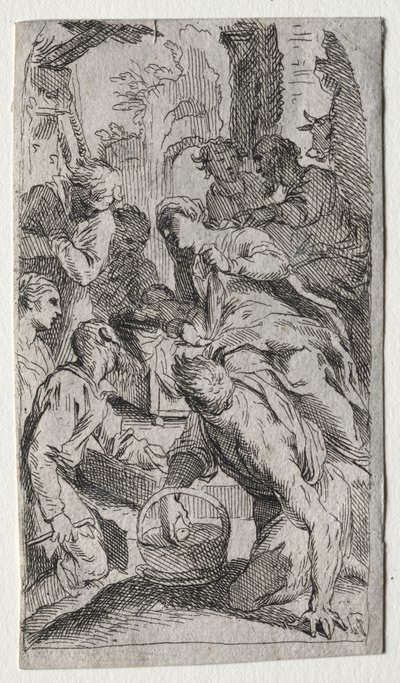 De geboorte van Christus door after Jacopo Palma il Giovane