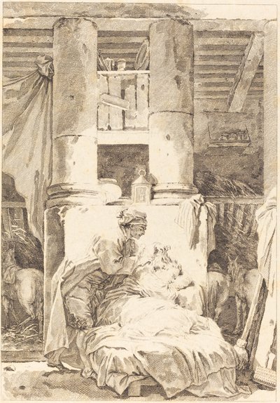 De Muilezeldrijver door after Jean Honoré Fragonard