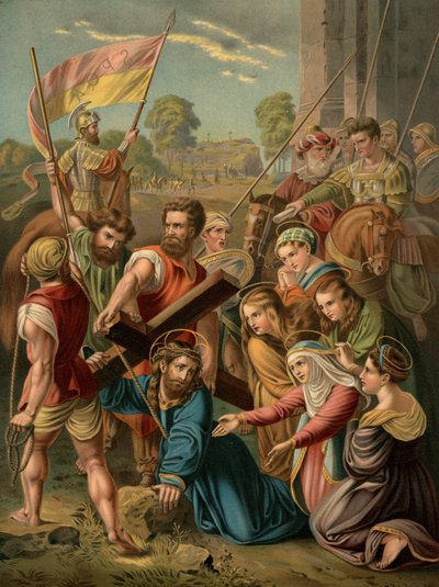 Draag van het kruis door after Raphael