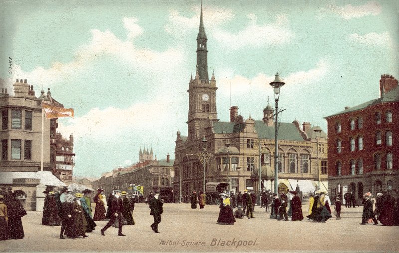 Talbot Square, Blackpool door (after) English photographer