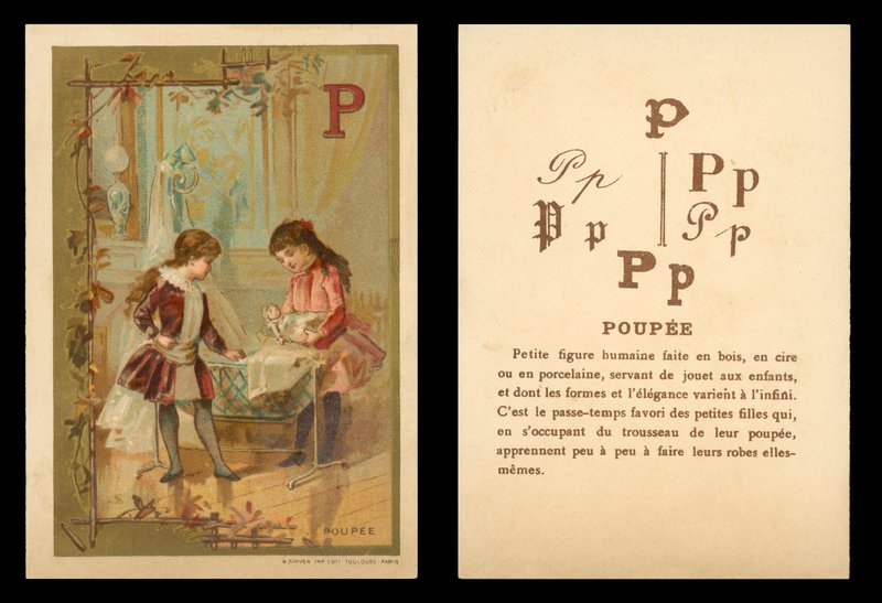 Kinderen spelen met poppen door (after) French School