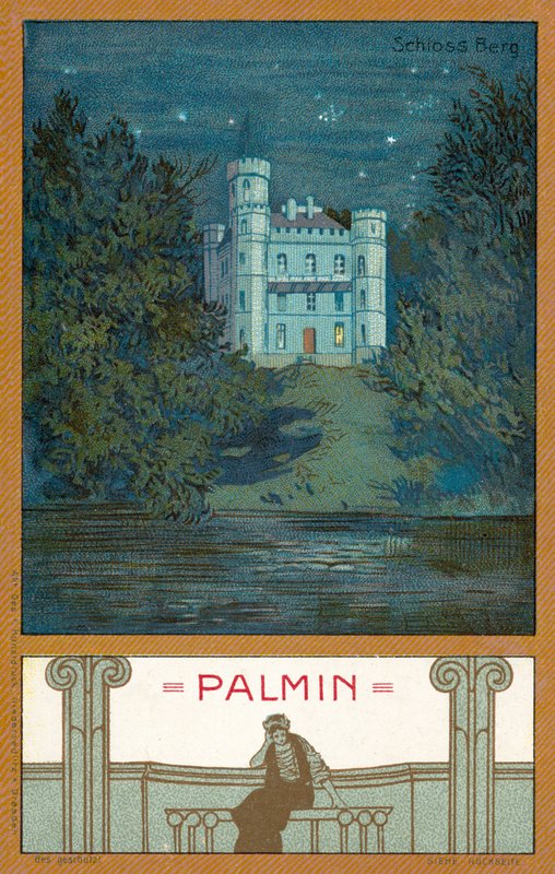 Berg Kasteel, Beieren (chromolitho) door (after) German School