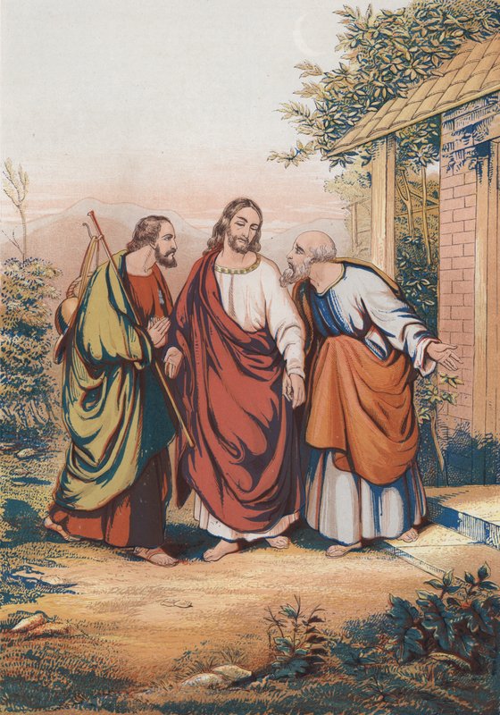 Christus, Johannes en Petrus door English School