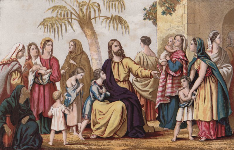 Christus zegent Kleine Kinderen door English School