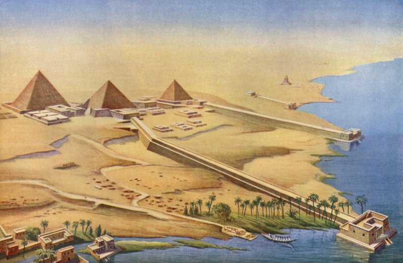 Reconstructie van de drie piramides van Abusir door English School