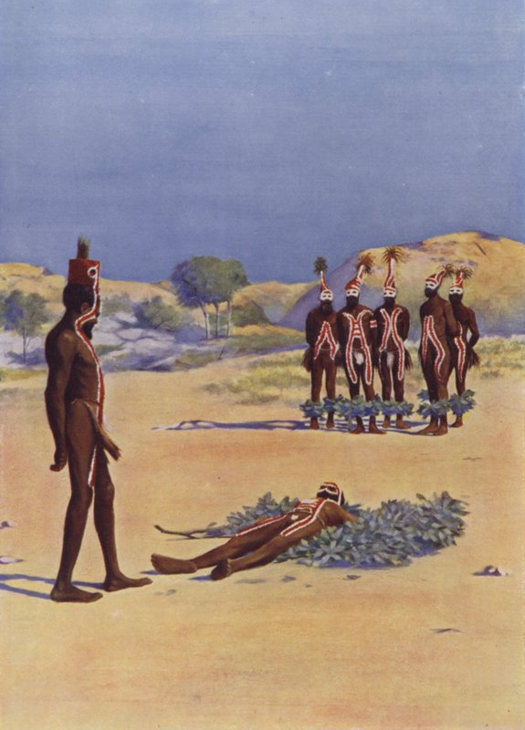 Scène van een Corroboree door English School