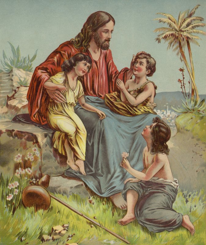 Jezus Christus met kinderen door European School