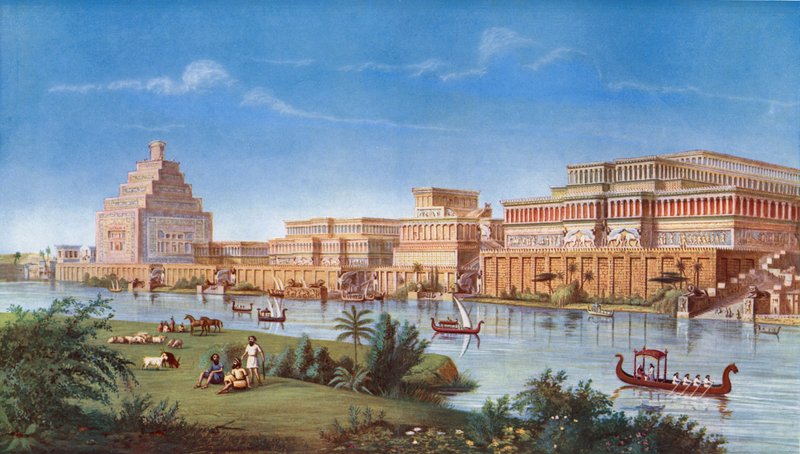 Majestueuze paleizen van het oude Assyrië