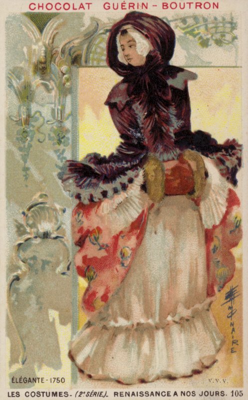 Modieuze dame, 1750 door French School