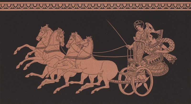 Quadriga door French School