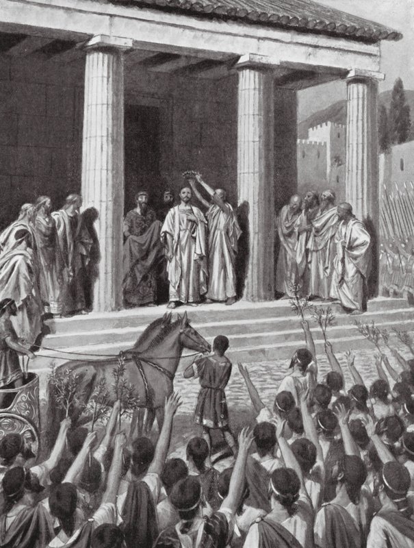Themistocles geëerd in Sparta door A.C. Weatherstone